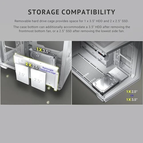 C5 ARGB Mid Tower PC Case with 7 PWM Fans and Tempered Glass Panels - Picture 13 of 15