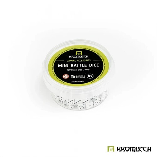 KROMLECH MINI DADOS DE BATALLA 100 BLANCO 7MM - Imagen 2 de 4