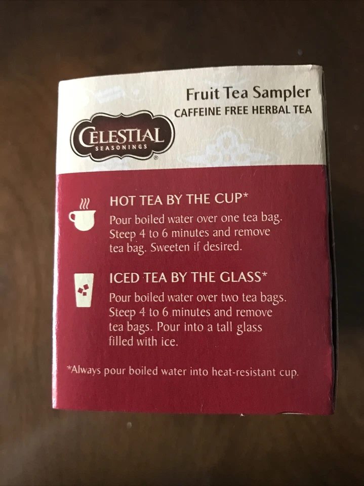 Té de hierbas Celestial Seasonings, muestreador de té de frutas, 18 unidades Foto 4 de 4