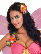 Autumn Fairy Hair Clip Flower Orange Fancy Dress Up Halloween Costume Accessory