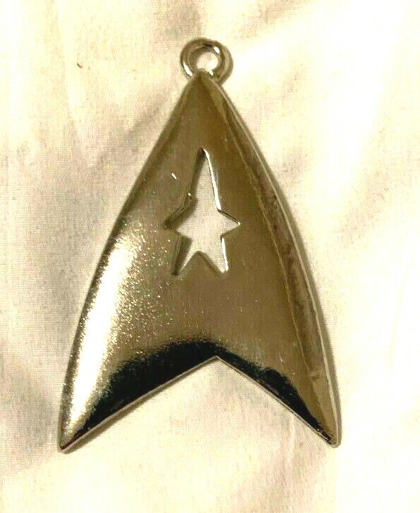 STAR TREK STAR FLEET INSIGNA CHARM METAL SILVER PLATED HALLOWEEN COSPLAY