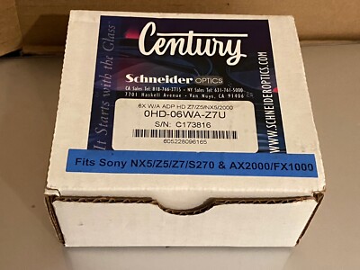 Century 0.6X Wide Angle Adapter Lens 0VS-06WA for Sony Z7U Z5U NX5U S270 AX2000