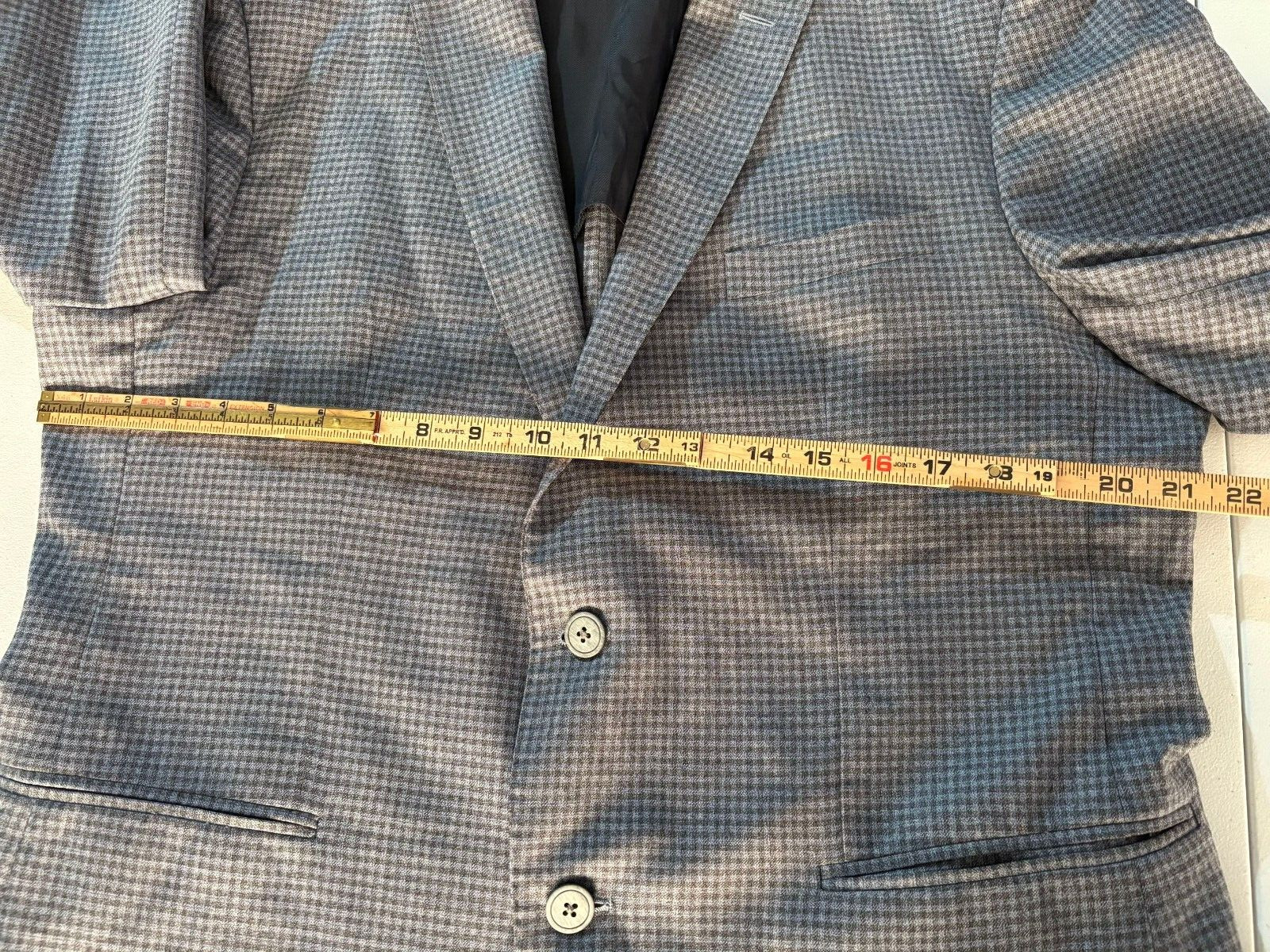 Hugo Boss Dieselstrasse 12 Men's Blazer Sport Coat Size 44R Plaid Gray thumbnail 14