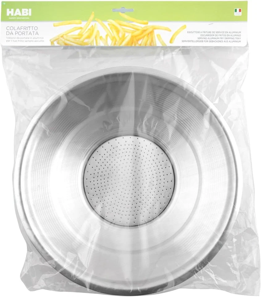 475 Colafritto Alluminio Di Portata, 30 Cm, Metallo, Argento, 30Cm - Immagine 3 di 4