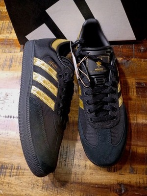 New! Mens Adidas Samba FMF “Mexico” Black/Gold Athletic Shoes. Size 9. With Hat! adidas Samba FMF Mexico - Black/Gold main image 4