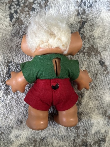 Vintage 1961 Thomas DAM Dänemark Junge Troll Bank Filz Outfit 7" - Bild 2 von 4