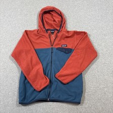 Patagonia Kids Sz M Micro D Snap-T Fleece Colorblock Hooded Full Zip Jacket