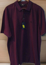 Hart Schaffner Marx Mens Pullover Pique Polo Shirt XL X-Large NWT Plum msrp 89