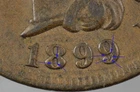 1899 Snow-2 RPD-002 8_9(w) Indian Cent XF. Offering combined shipping.