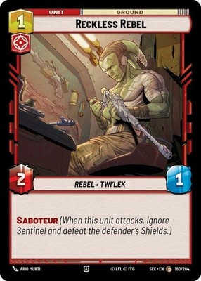 x3 Reckless Rebel C Star Wars Secrets of Power M/NM