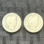 Barber Quarters 1915 & 1903 Silver 25C Coins Lot of 2 Circulated