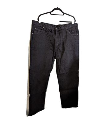 Wrangler five star relaxed fit U shape 44/30 black denim jean NWT