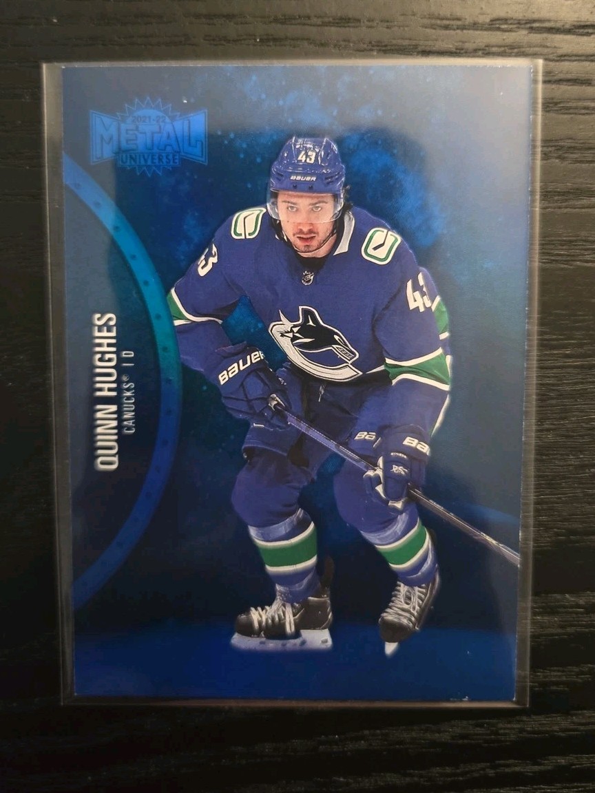 2021-22 Skybox Metal Universe - Quinn Hughes #49 Blue Spectrum PMG