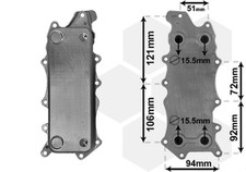 Ölkühler Motoröl VAN WEZEL 30013701 für MERCEDES JEEP CHRYSLER KLASSE CHEROKEE 3