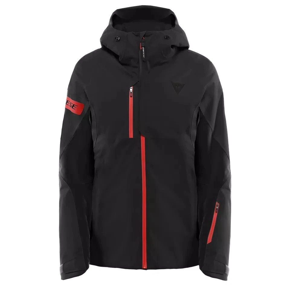 INVACHI Giacca Da Sci Uomo Impermeabile, Calda, Con Cappuccio, Grigio Chiaro, XXX-Large