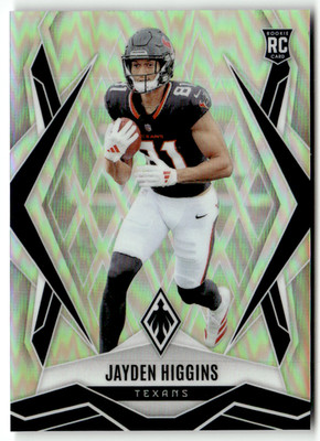 Panini 2025 Phoenix NFL No. 180 Jayden Higgins Rookie Silver Prizm