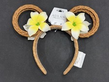 NEW ARRIVAL - Aulani Disney Ratan Mickey Floral Ears