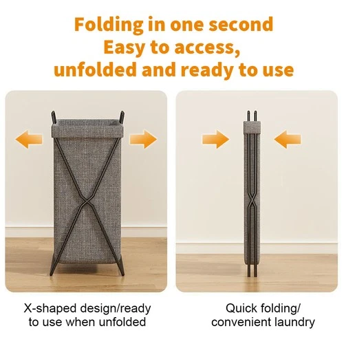 Foldable Laundry Basket with Lid, photo 4