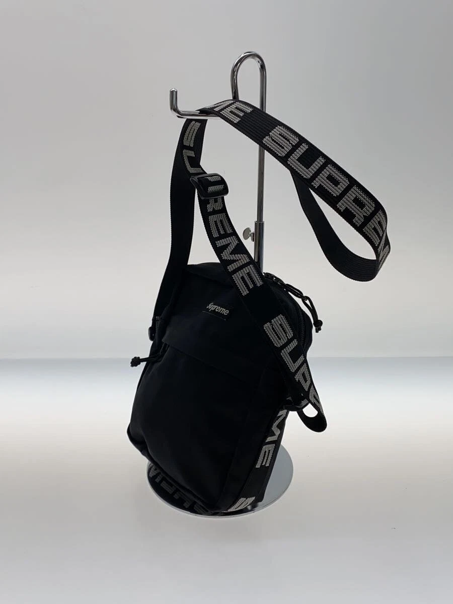 Supreme 18ss/sac à bandoulière/sac à bandoulière/polyester/noir