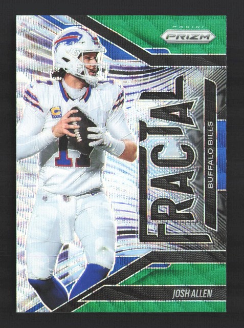 2025 Panini Prizm #14 Josh Allen Fractal Green Wave