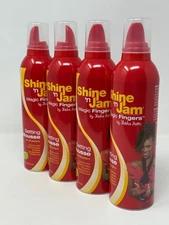 NEW 4-PACK Shine 'n Jam Magic Fingers Setting Mousse For Braiders 12 fl. oz.