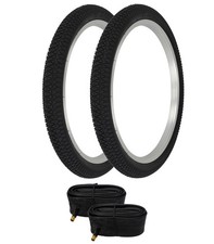 PAIR Bicycle Bike Tires Tubes 20x 1.95 BMX PRO X-CROSS THREAD Black