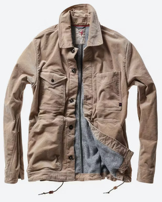 NWT Relwen Pile Lined Chore Coat Medium Buff Khaki Corduroy Jacket Tan Huckberry