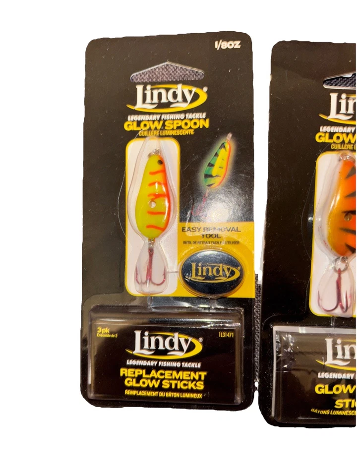 Lindy Glow Spoon 1/40Z-1/80Z Brand New Fishing Lures Lot of 4 - Image 2 of 4