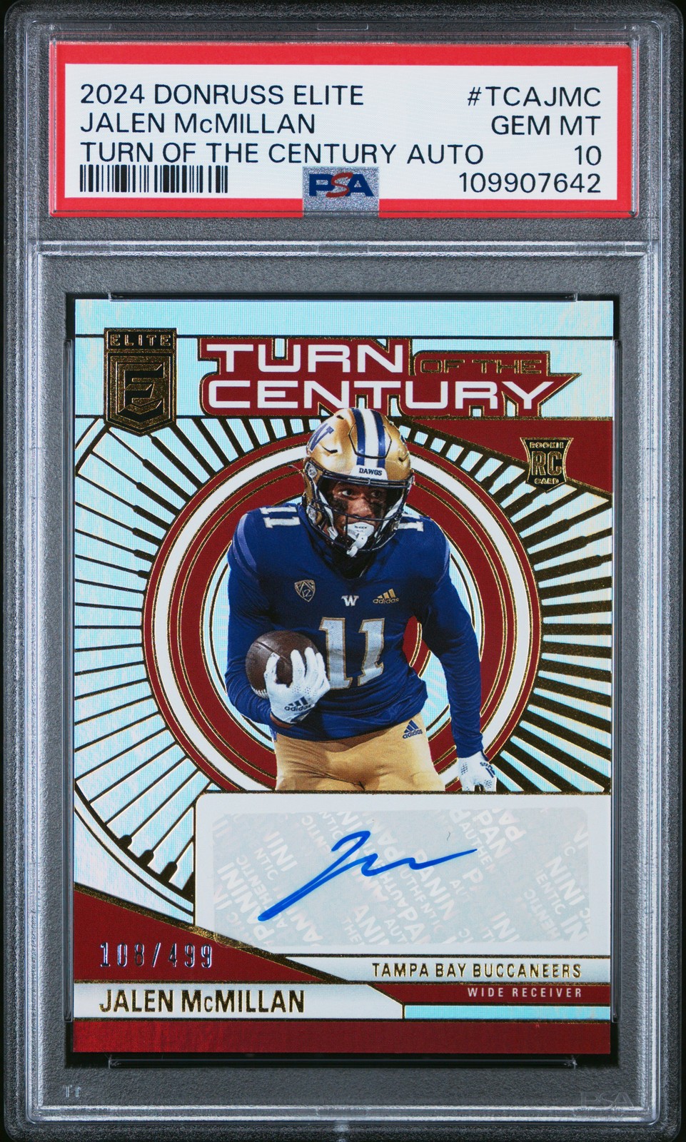 Jalen McMillan Panini Donruss Elite Turn of the Century Autographs #TCAJMC Base
