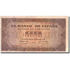 [#214090] Banknote, Spain, 100 Pesetas, 1938, 1938-05-20, KM:113a, EF(40-45)