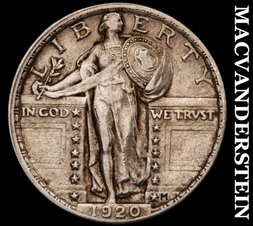 1920 Silver Standing Liberty Quarter - Extra Fine / Almost Unc  Semi-key  #i6859