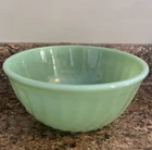 Fire King Vintage 8 Inch Jadeite Swirl Mixing Bowl Green Milk Glass