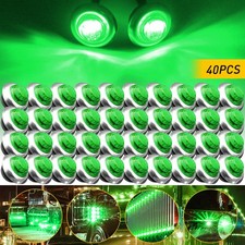 40X Marker Lights 3/4"LED Side LED W/ Clearance Stailness Base for Truck Trailer