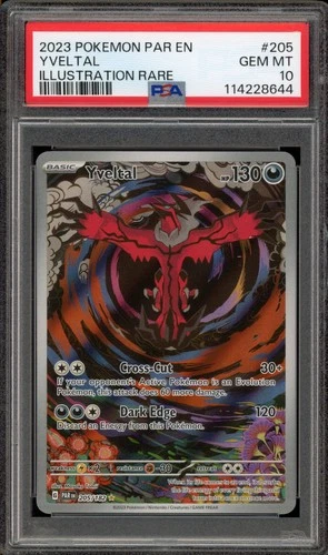 Pokemon Yveltal Paradox Rift Illustration Rare #205 PSA 10 Gem Mint