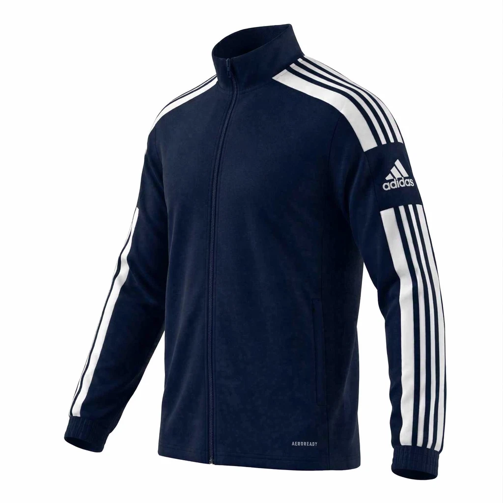 Adidas Mens Track Jacket XL Navy Blue Aeroready PrimeGreen Recycled Full Zip