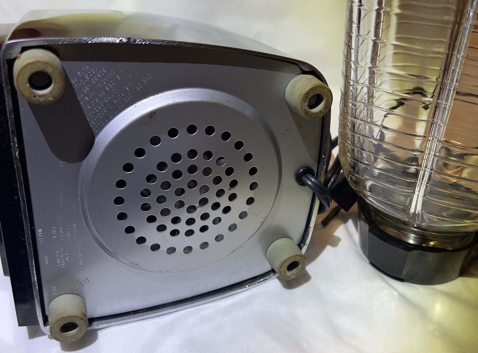 VTG 1960&rsquo;s Sears Kenmore 5 Cup Carafe Deluxe Blender 8 Speed Chrome Blue USA