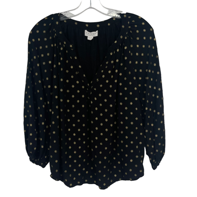 velvet polka dot top