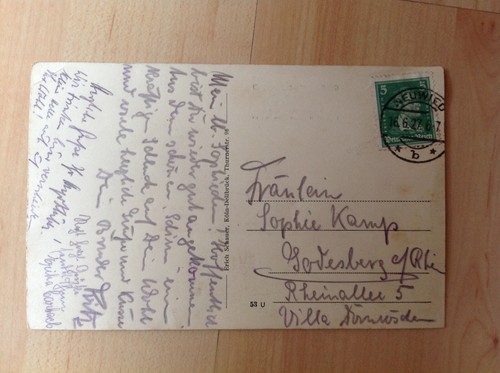 Ak Neuwied am Rhein, Gasthaus Tm Schirm, gel. 1927 nach Godesberg am