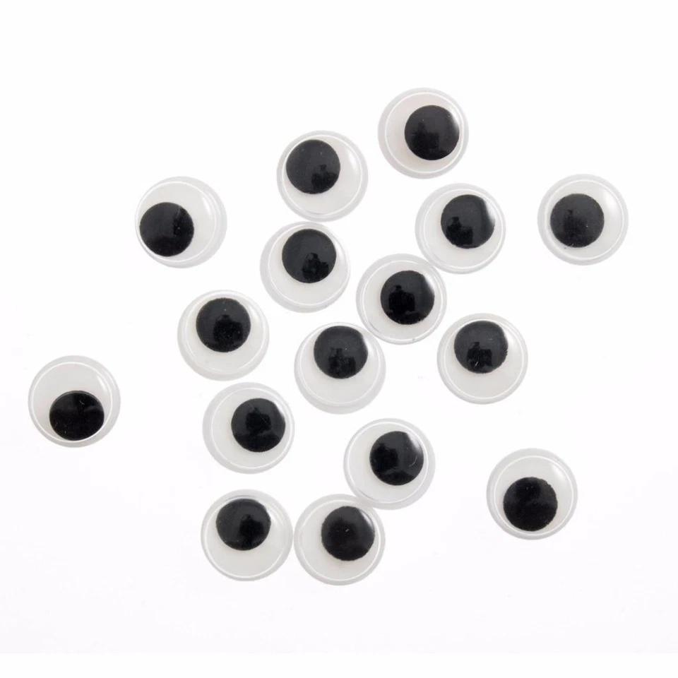 TRIMITS 40 x 5 mm Googly Goo Goo Spielzeug zum Aufkleben bewegliche kleine Augen Basteln Kartenherstellung Packung