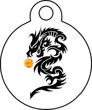 Pet Tag Personalized Pet ID tag for Dog and Cat ROUND Tag Unique cute TRIBAL PIN