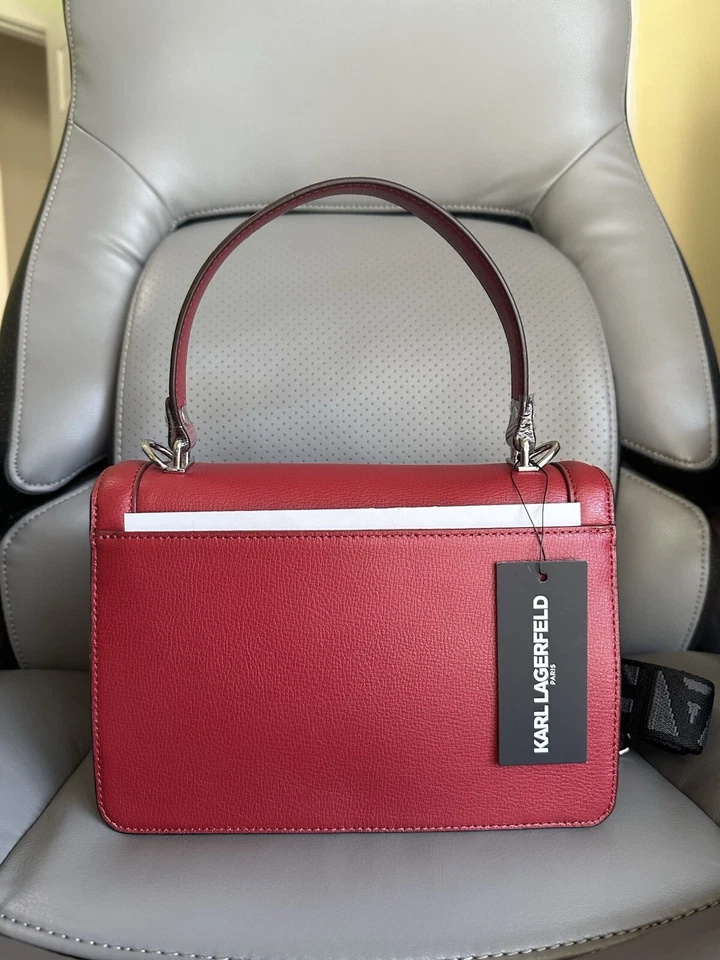 Bolso Bandolera Karl Lagerfeld Paris Simone Rojo, Nuevo con Etiquetas Foto 4 de 4