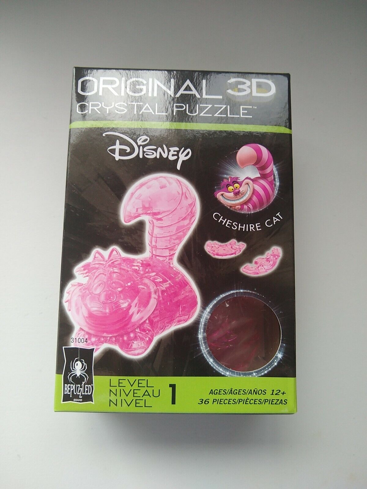 BePuzzled 3D Crystal Puzzle - Disney Cheshire Cat Pink - 36 Pcs - Free Shipping!