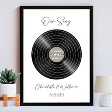 Personalisierte Songtext Vinyl Schallplatte -...