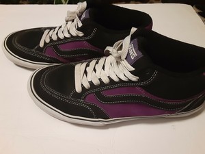 purple and black vans shoes