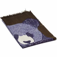 Women's Panda Graphic Rectangle Wool Scarf Wrap 86"L x 36" W. New! Ship Free!