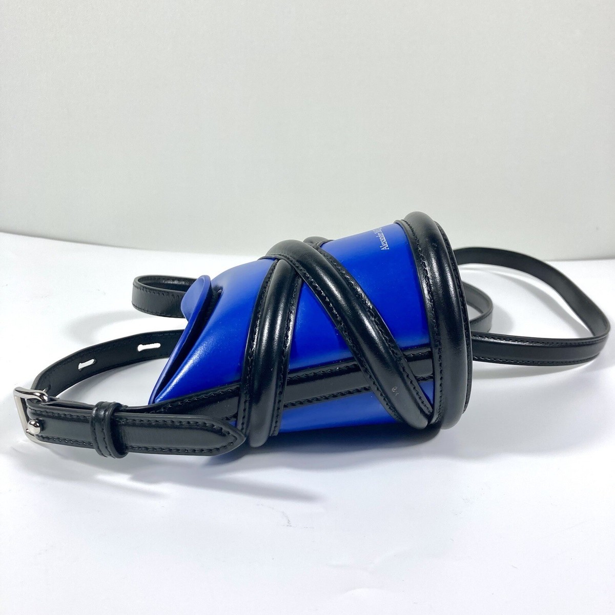 NEW Alexander McQueen Mini The Curve Leather Crossbody Bag