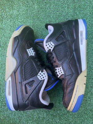 Air Jordan 4 Retro OG Motorsports Alternate Black Blue Size 9.5