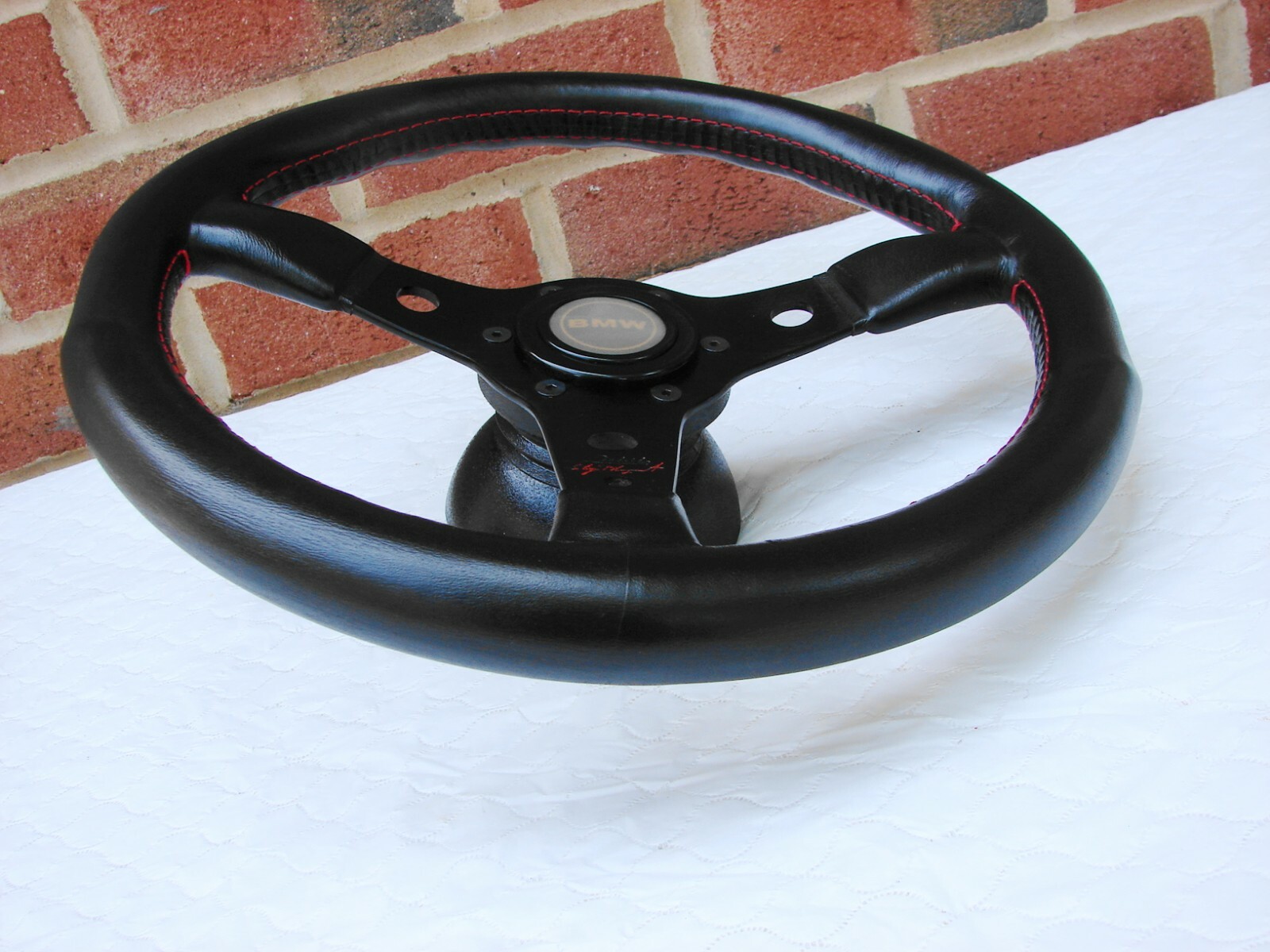 VINTAGE MASERATI NOS NARDI PERSONAL LEATHER WRAPPED STEERING WHEEL