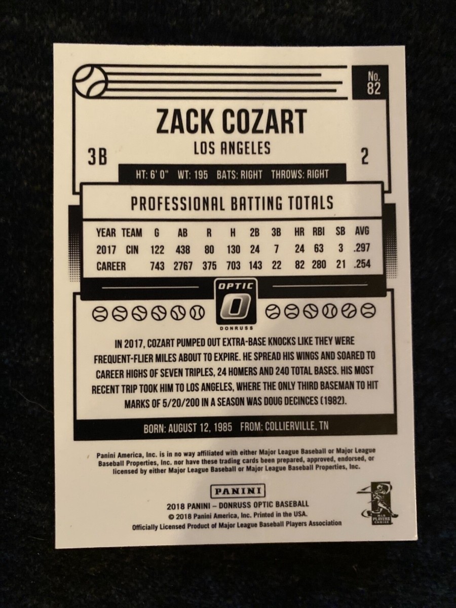その他 Kozart 2018 Donruss Optic #82 Angels Zack Cozart Baseball Card | eBay