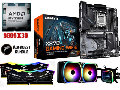 DXS Gaming PC Aufrüstkit | Ryzen 9800X3D + RGB WaKü + X870 Mainboard + 32GB DDR5